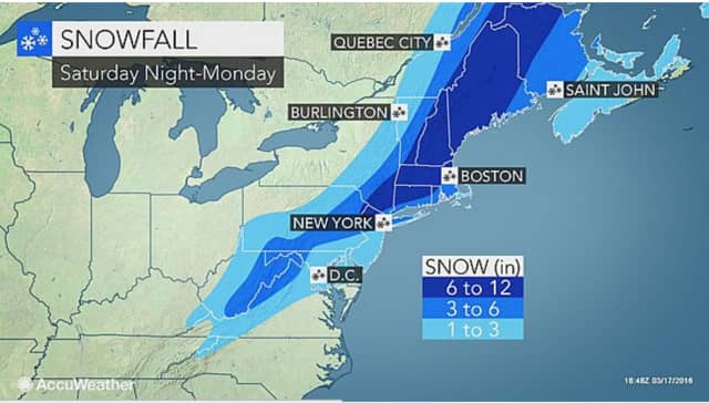 A start-of-spring storm has the potential to bring significant snowfall to the area Sunday into Monday.
