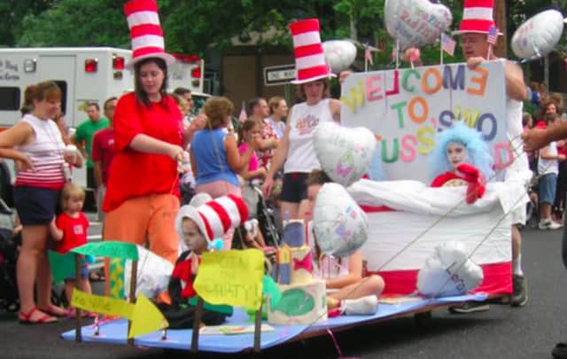 A Dr. Seuss-themed float entertains at a previous Ridgefield Park Baby and Youth parade.