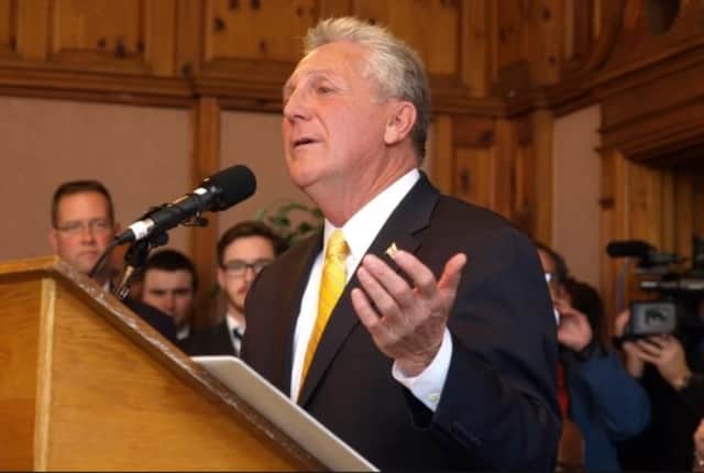 A resident reported receiving a fake robocall claiming to be from the "Mayor's Office" announcing a visit from Hillary Clinton. Norwalk Mayor Harry Rilling (pictured) has said the robocall is fake and is not associated with his office.