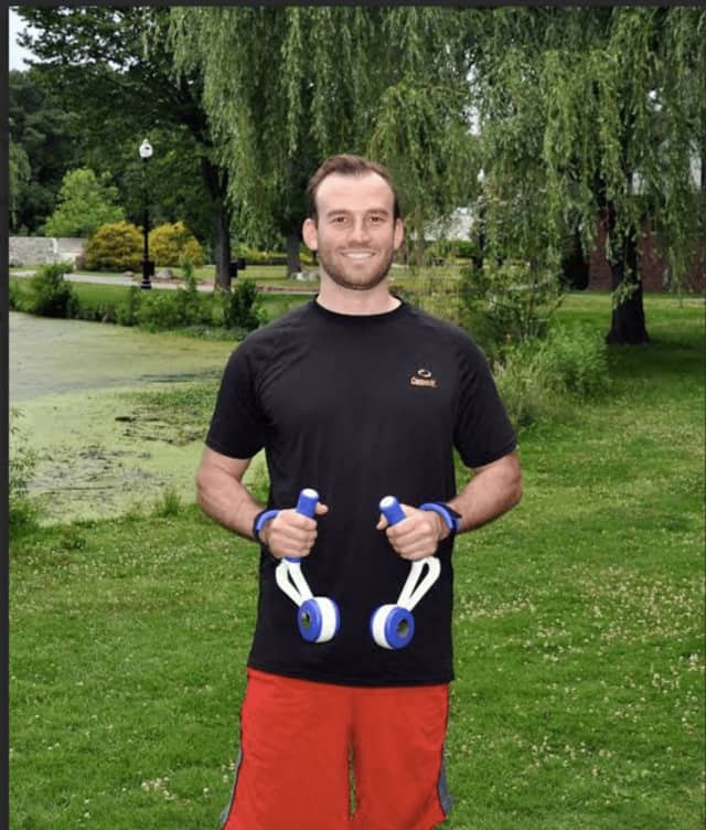 Newtown native David Kugielsky invented a product called Swing Weights, which can tone your arms while you walk.