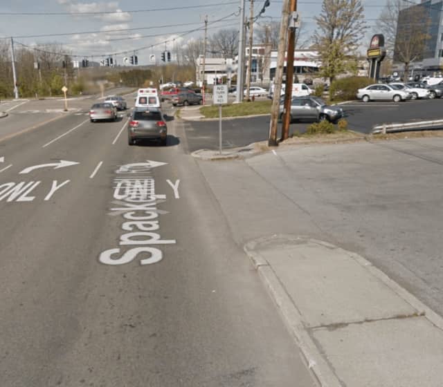 A motorcycle rider was injured after being thrown from his bike on Spackenkill Road.