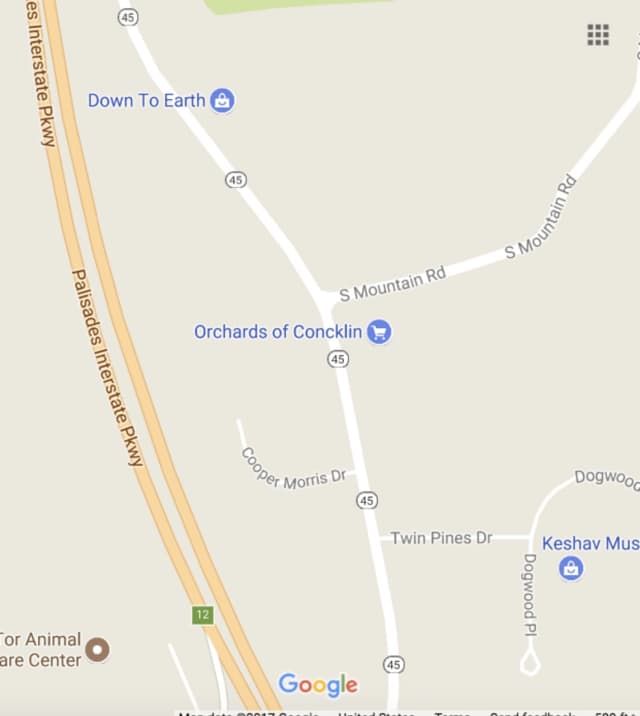 The crash occurred on Route 45 in Pomona, just north of South Mountain Road.