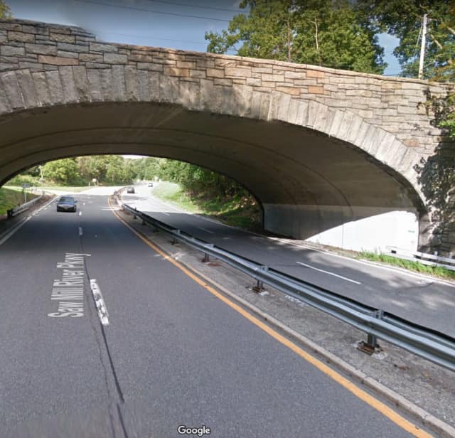 The Saw Mill River Parkway near Croton Avenue in Mount Kisco.