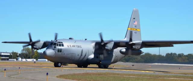 A C-130H cargo plane and seven Airmen from the 103rd Airlift Wing of the Connecticut National Guard departed Saturday for Puerto Rico and  St. Croix.