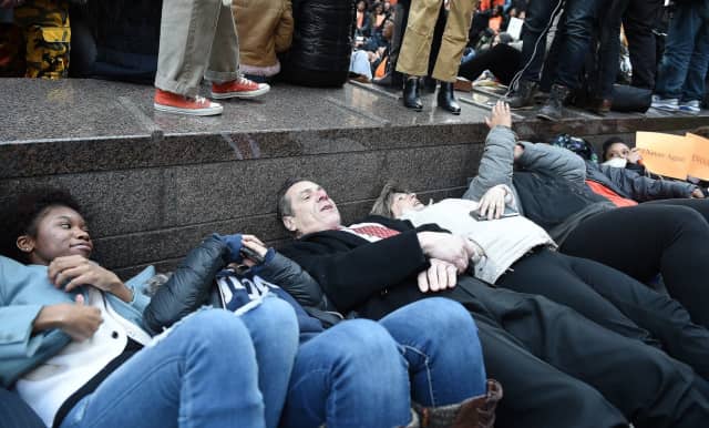 Gov. Andrew Cuomo participating in the National Walkout.