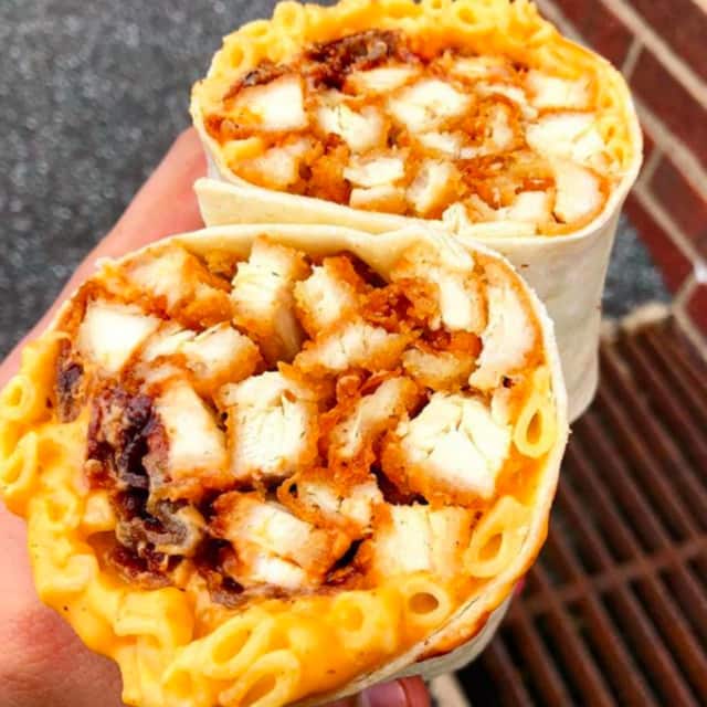 Bite into the mac 'n' cheese wrap at Crossroads Deli in Bergenfield.