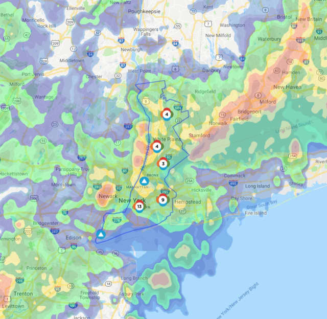 Con Edison Outage Map on Sept. 25.