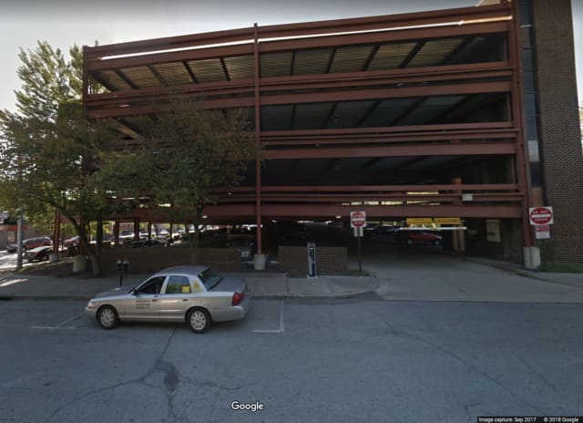 One person was hit while walking in a parking garage.