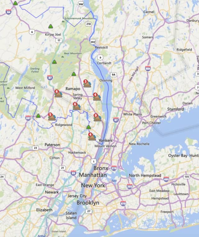 Orange & Rockland outage map.