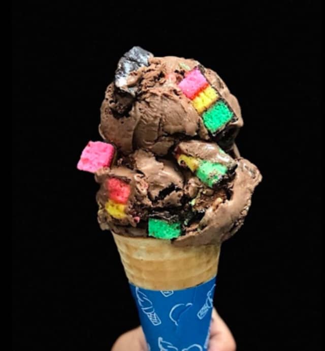 Italian rainbow cookie ice cream from Ice Cream Charlie's in Rutherford.