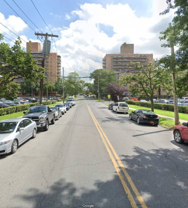 A truck driver struck a utility pole on Lockwood Avenue in New Rochelle, bringing down power lines.