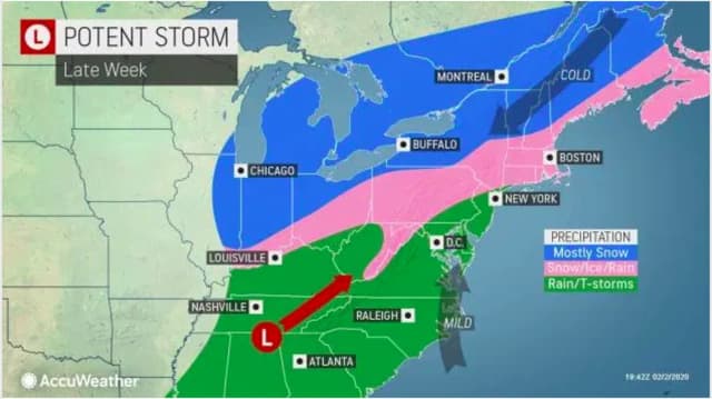 A look at the potent storm system that will sweep through the area.