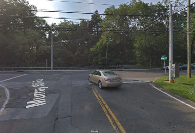 The intersection of Post Road and Murray Hill Road in Scarsdale.