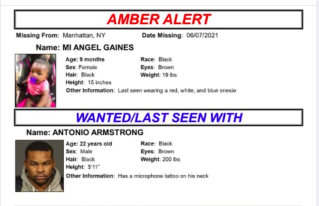 Ny Amber Alert Canceled After 9 Month Old Abducted Girl Returned Mount Pleasant Daily Voice