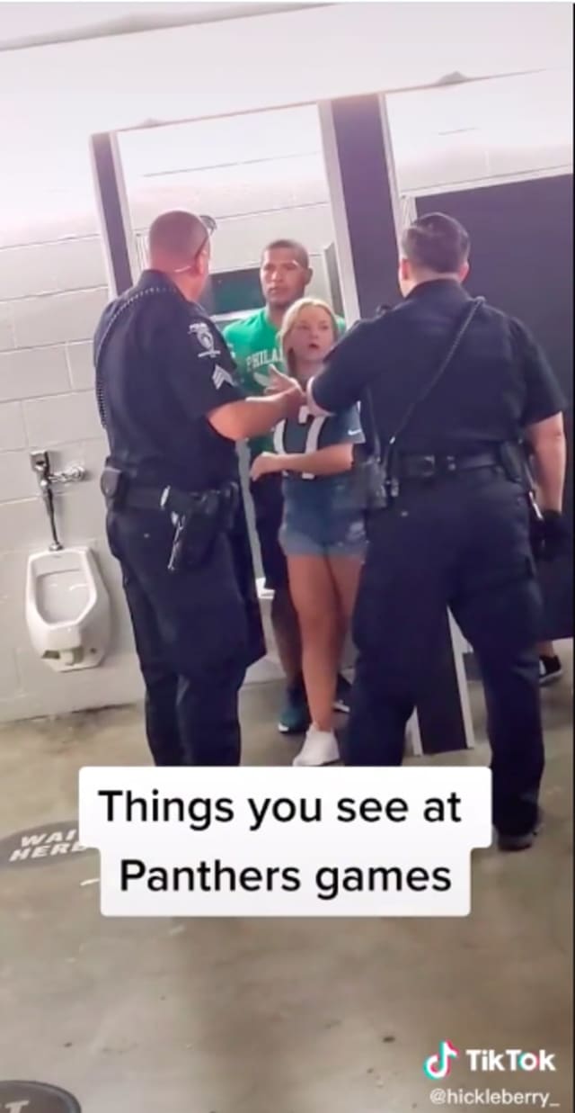 A TikTok video that captured authorities placing the pair in handcuffs had more than 11.1 million views as of Tuesday morning.