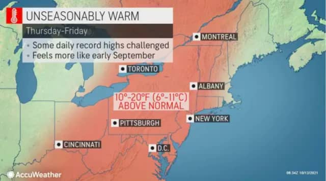 Unseasonably warm weather is expected this weekend.