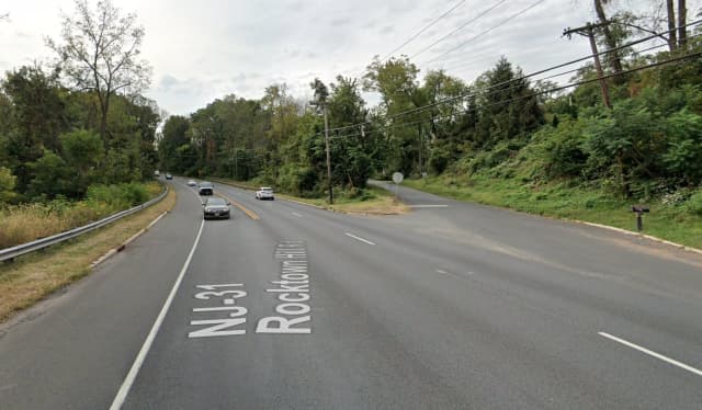 Route 31 near Rocktown Hill Road in East Amwell Township