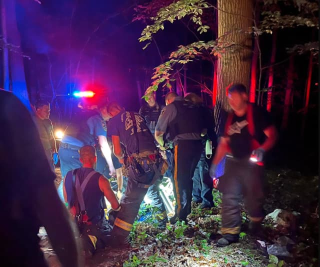 A dirt bike rider was flown to a nearby hospital following following a serious crash in Sussex County, authorities said.