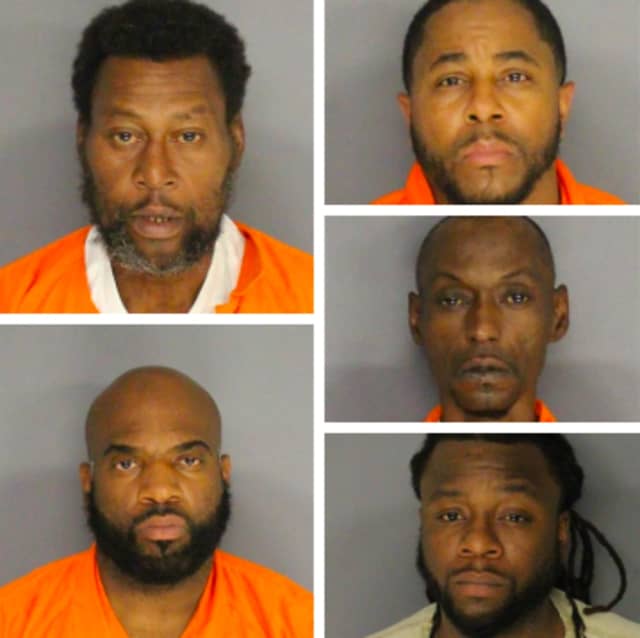 William G. Randle (top left),  Jawwaad Butler (top right),  Justin Williams (bottom left), Dameon Little (right center) and Clifford Jones.
