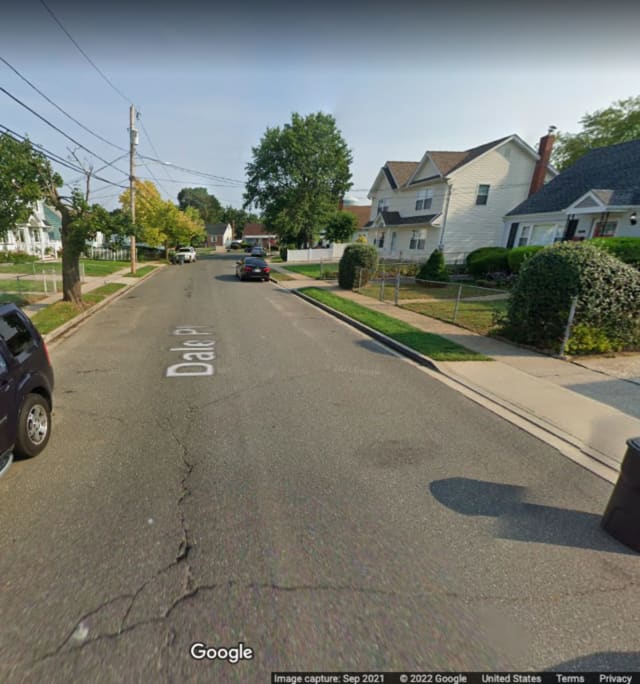 The area where the shooting happened, on the 700 block of Dale Place in Uniondale.