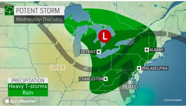 Another storm system Thursday, July 21.