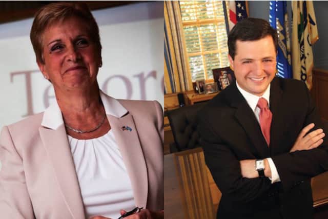 Trumbull First Selectman candidates Vicki Tesoro and Timothy Herbst