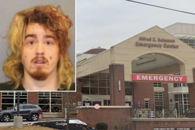 Bruce Larrabee, age 24, is accused of assaulting a Saratoga County Sheriff's deputy at Saratoga Hospital on Monday, Aug. 1.
