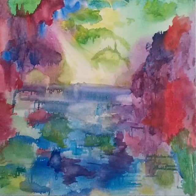 A painting by artist Dorothy Rainier, whose work will be featured in a new exhibit entitled “Memories," which will open at the Larchmont Public Library on Friday, Oct. 2. 