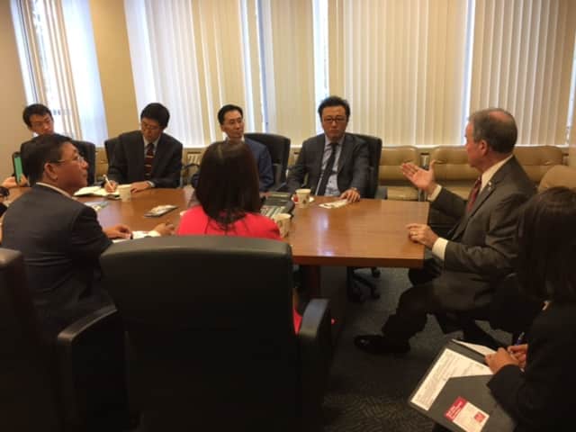 Rockland County Executive Ed Day meets recently with Chinese business executives. The county says it is hoping to spur foreign investment and bolster tourism.