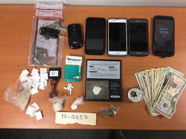 Police said they found heroin, crack and packaging materials during a traffic stop in Norwalk.