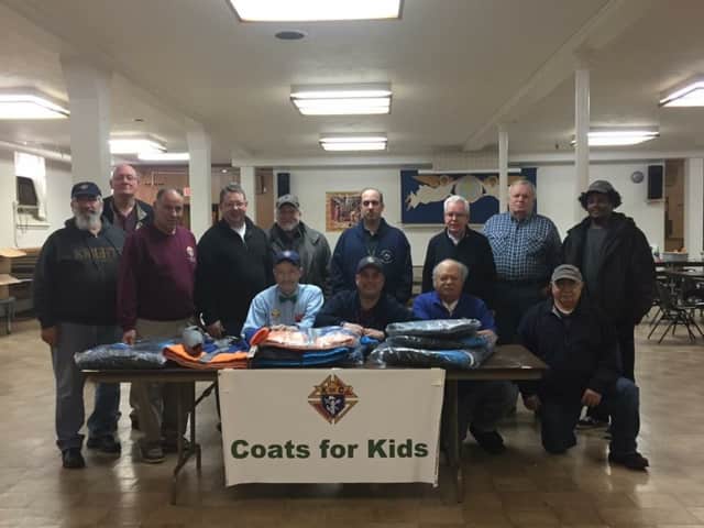 The Knights of Columbus will distribute winter coats to kids in Norwalk on Friday, Nov. 24