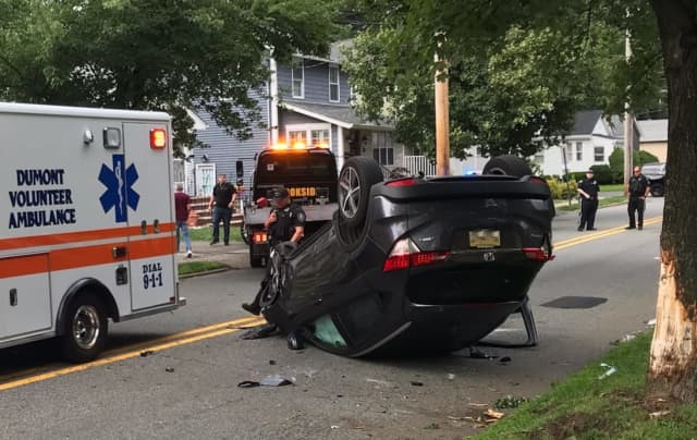 Madison Avenue crash near Cooper Avenue in Dumont.