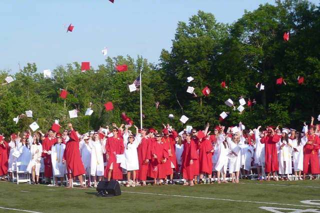 The Class of 2013 will be throwing their hats into the air on Friday, like the New Canaan Class of 2012 did here. 