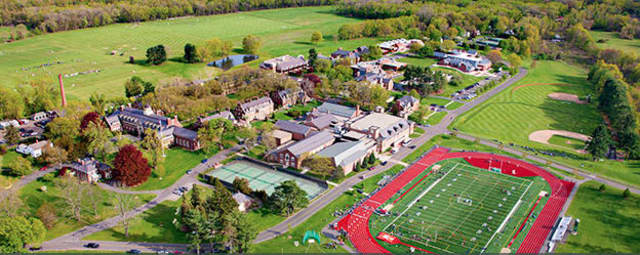 Two New Canaan athletes were honored at an awards ceremony at the Loomis Chaffee School. 