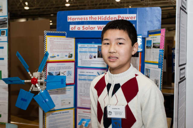 Wilton seventh-grader Jonathan Wu took home a second place award at the 66th Annual Connecticut Science and Engineering Fair. 