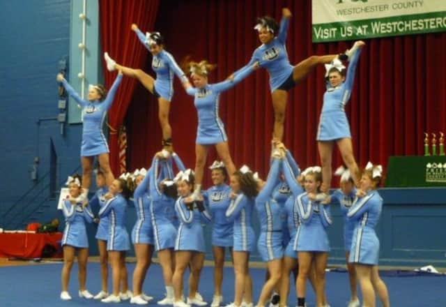 Westchester high school cheer teams have competed for many years but are now a recognized competitive sport in New York State public schools.
