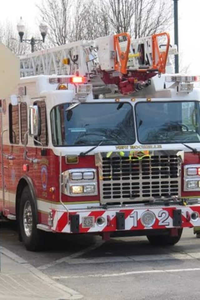A New Rochelle firefighter was treated for minor injuries as a result of a multifamily house fire early Thursday morning, May 1. 
