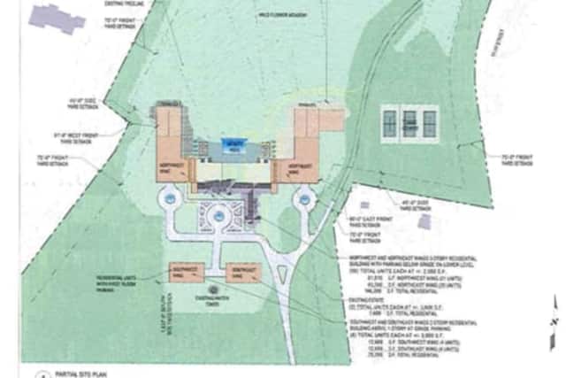 A screenshot of the proposed site plan for Rosehill.