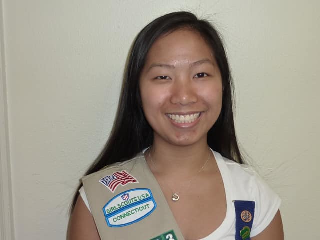 Victoria Eng educated senior citizens in her hometown of Darien about staying safe in times of crisis to earn her Girl Scout Gold Award. 