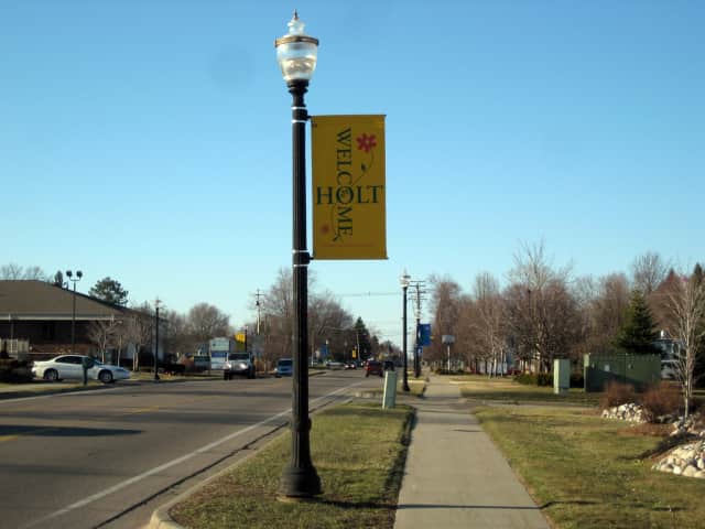 Businesses can buy banners to promote their company along North State Road. 