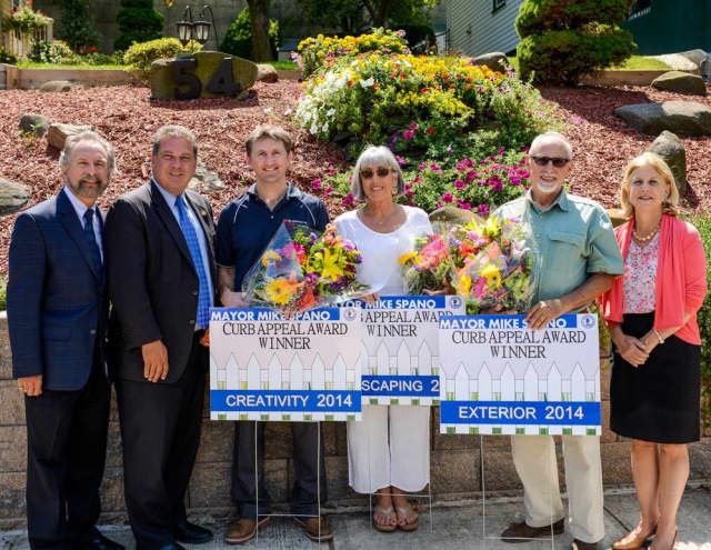 Three Yonkers residents received Curb Appeal awards from Mayor Spano.