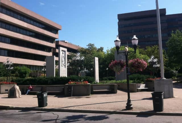 A 48-year-old man died after jumping from the parking structure at the Stamford Town Center.