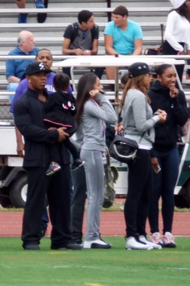 Ray Rice, with his wife, Janay, at a New Rochelle High School football game earlier this year.