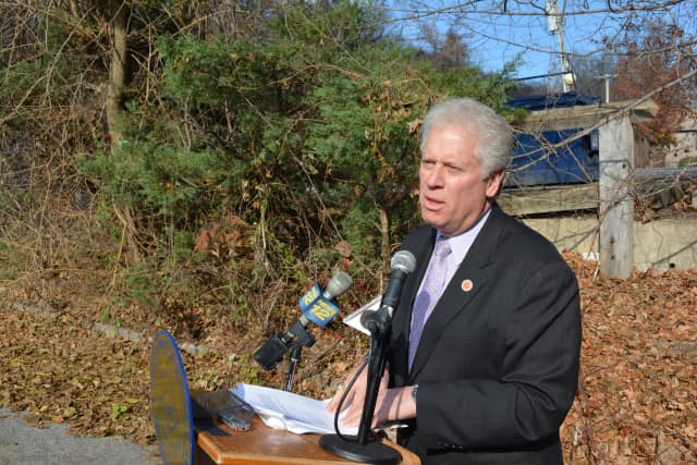 Westchester County Board of Legislators Chairman Michael Kaplowitz, pictured at a 2014 press conference.
