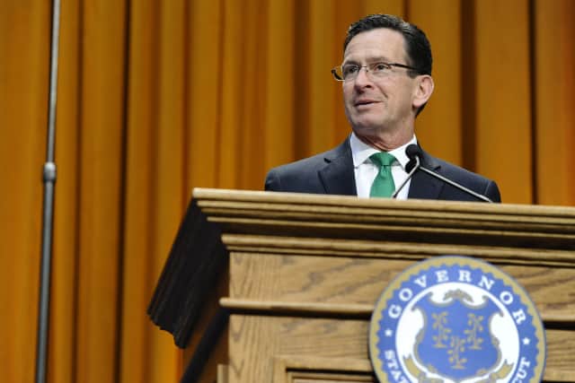 Gov. Dannel P. Malloy on the first day of the 2015 legislative session, after being sworn in for his second term as governor.