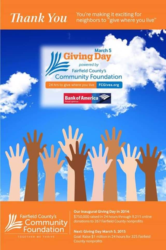 Nonprofits have until Feb. 13 to register for Fairfield County Giving Day.