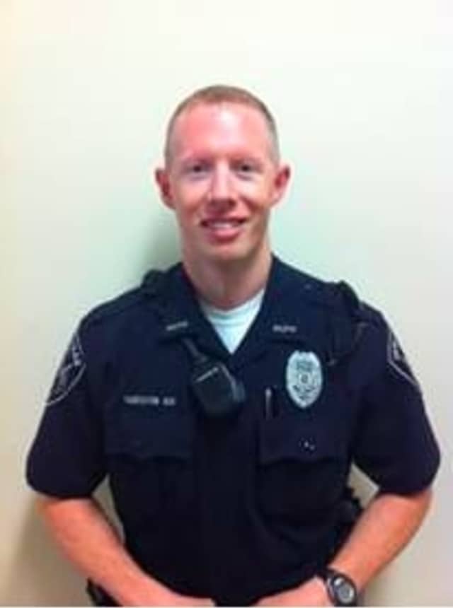Officer Shane Gibson saved a choking person at a New Canaan restaurant Tuesday afternoon, New Canaan Police said. He used the Heimlich maneuver to help dislodge the food.
