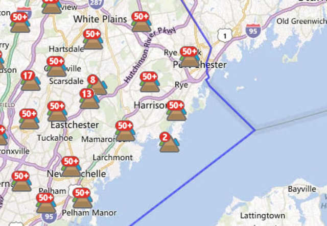 More than 165,000 customers out of 348,198 total customers served by Con Ed in Westchester are out of power as of Thursday morning.