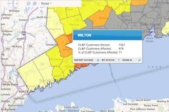 12 percent of Westport lost power in the overnight storm. 