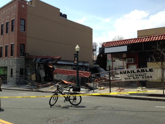 Mamaroneck Avenue storefront collapsed Tuesday.